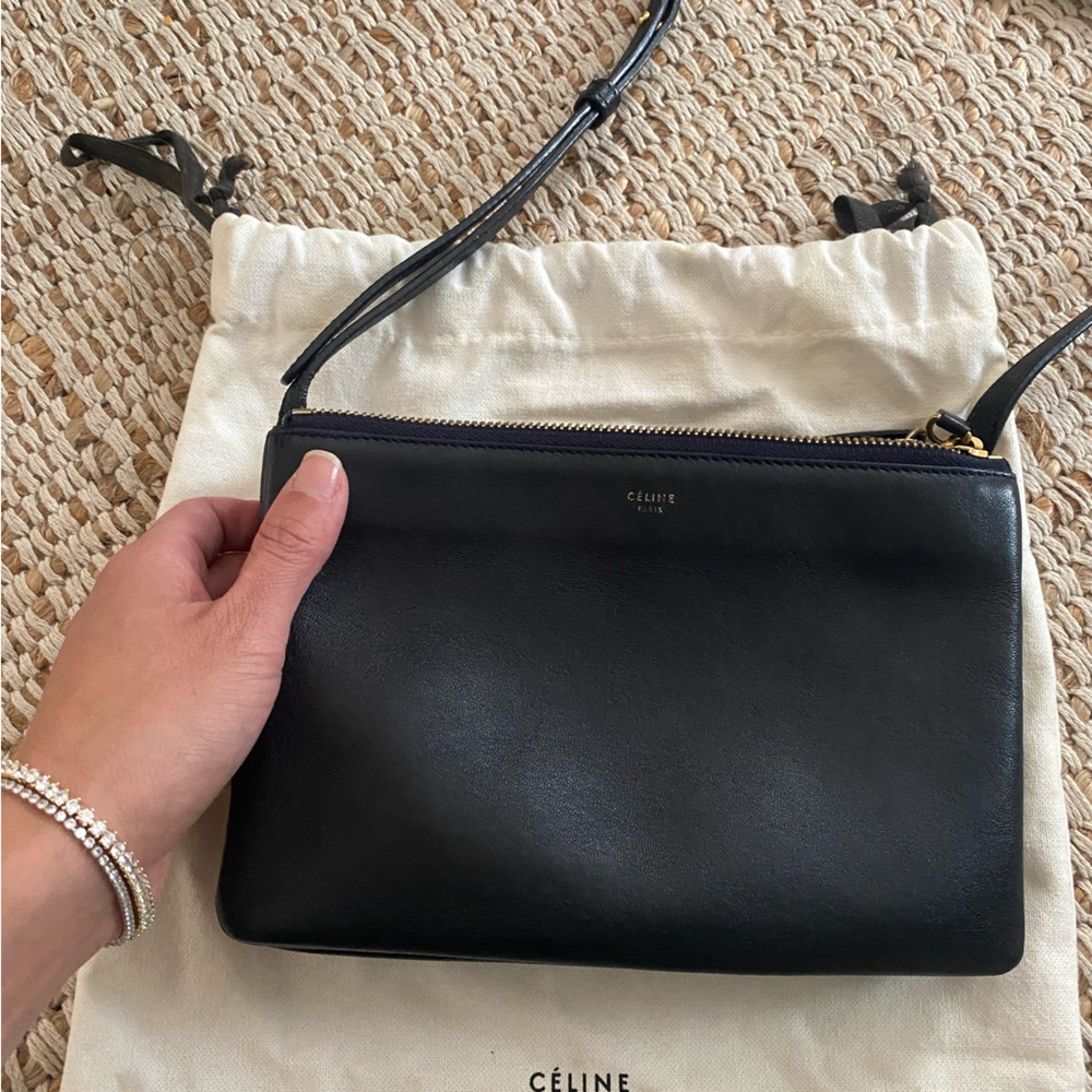 Celine Black Crossbody Bag trio small